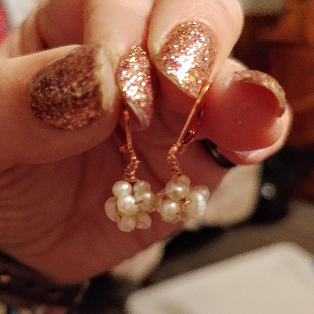 Freshwater Pearl Ball Earrings